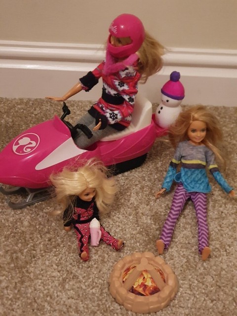 barbie snowmobile set